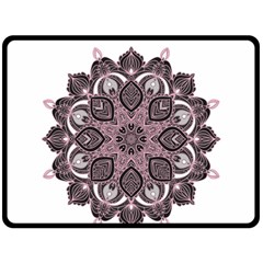 Ornate Mandala Fleece Blanket (large)  by Valentinaart