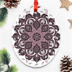 Ornate Mandala Oval Filigree Ornament (two Sides) by Valentinaart