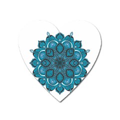 Ornate Mandala Heart Magnet by Valentinaart