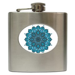 Ornate Mandala Hip Flask (6 Oz) by Valentinaart