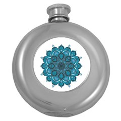 Ornate Mandala Round Hip Flask (5 Oz) by Valentinaart