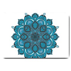 Ornate Mandala Large Doormat  by Valentinaart