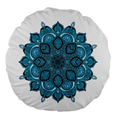 Ornate Mandala Large 18  Premium Flano Round Cushions by Valentinaart