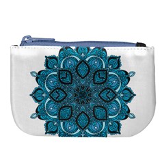 Ornate Mandala Large Coin Purse by Valentinaart