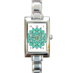 Ornate Mandala Rectangle Italian Charm Watch by Valentinaart