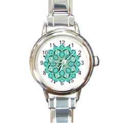 Ornate Mandala Round Italian Charm Watch by Valentinaart