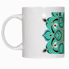 Ornate Mandala White Mugs by Valentinaart