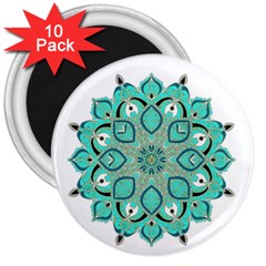 Ornate Mandala 3  Magnets (10 Pack)  by Valentinaart