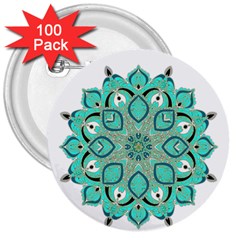 Ornate Mandala 3  Buttons (100 Pack)  by Valentinaart