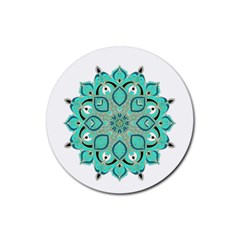 Ornate Mandala Rubber Round Coaster (4 Pack)  by Valentinaart