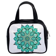 Ornate Mandala Classic Handbags (2 Sides) by Valentinaart