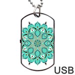 Ornate mandala Dog Tag USB Flash (Two Sides) Front