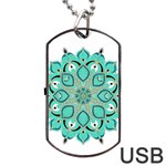 Ornate mandala Dog Tag USB Flash (Two Sides) Back