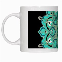 Ornate Mandala White Mugs by Valentinaart