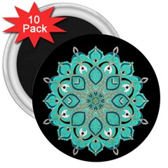 Ornate Mandala 3  Magnets (10 Pack)  by Valentinaart