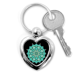 Ornate Mandala Key Chains (heart)  by Valentinaart