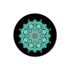 Ornate Mandala Rubber Round Coaster (4 Pack)  by Valentinaart