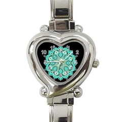 Ornate Mandala Heart Italian Charm Watch by Valentinaart