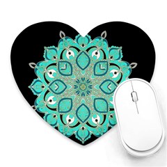 Ornate Mandala Heart Mousepads by Valentinaart