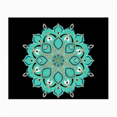 Ornate Mandala Small Glasses Cloth (2-side) by Valentinaart