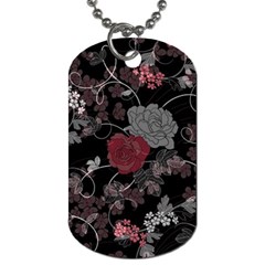 Sakura Rose Dog Tag (two Sides)