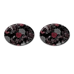 Sakura Rose Cufflinks (oval)