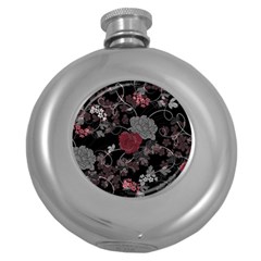 Sakura Rose Round Hip Flask (5 Oz) by iVelz