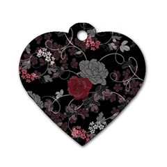 Sakura Rose Dog Tag Heart (two Sides) by iVelz