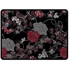 Sakura Rose Fleece Blanket (large)  by iVelz