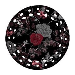 Sakura Rose Round Filigree Ornament (two Sides)