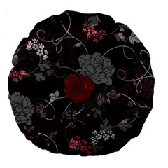 Sakura Rose Large 18  Premium Round Cushions by iVelz