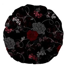 Sakura Rose Large 18  Premium Flano Round Cushions by iVelz