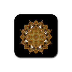 Ornate Mandala Rubber Coaster (square)  by Valentinaart