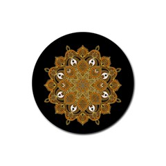 Ornate Mandala Rubber Round Coaster (4 Pack)  by Valentinaart