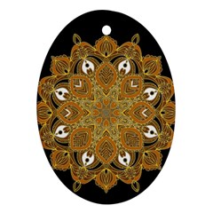 Ornate Mandala Oval Ornament (two Sides) by Valentinaart