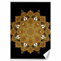 Ornate Mandala Canvas 12  X 18   by Valentinaart