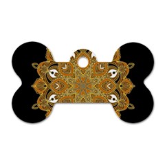 Ornate Mandala Dog Tag Bone (two Sides) by Valentinaart