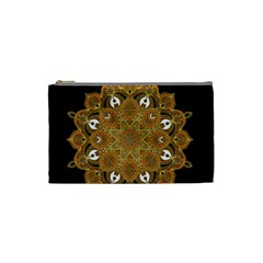 Ornate Mandala Cosmetic Bag (small)  by Valentinaart