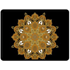 Ornate Mandala Double Sided Fleece Blanket (large)  by Valentinaart