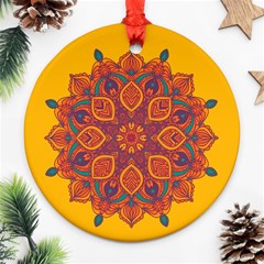 Ornate Mandala Ornament (round) by Valentinaart