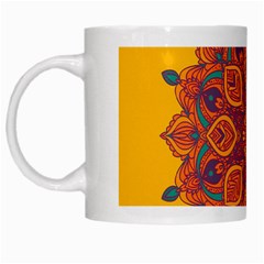 Ornate Mandala White Mugs by Valentinaart