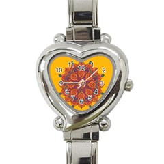 Ornate Mandala Heart Italian Charm Watch by Valentinaart