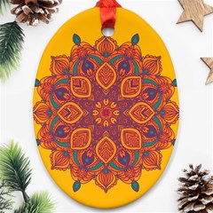 Ornate Mandala Oval Ornament (two Sides) by Valentinaart