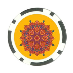 Ornate Mandala Poker Chip Card Guard by Valentinaart