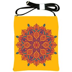 Ornate Mandala Shoulder Sling Bags by Valentinaart