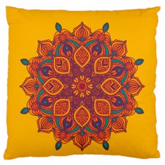 Ornate Mandala Large Cushion Case (one Side) by Valentinaart