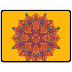 Ornate Mandala Double Sided Fleece Blanket (large)  by Valentinaart