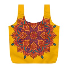 Ornate Mandala Full Print Recycle Bags (l)  by Valentinaart