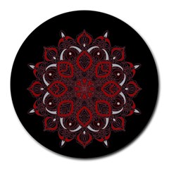 Ornate Mandala Round Mousepads by Valentinaart