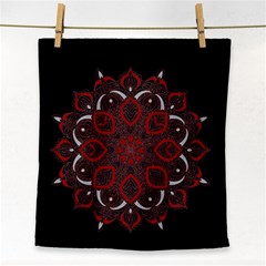 Ornate Mandala Face Towel by Valentinaart